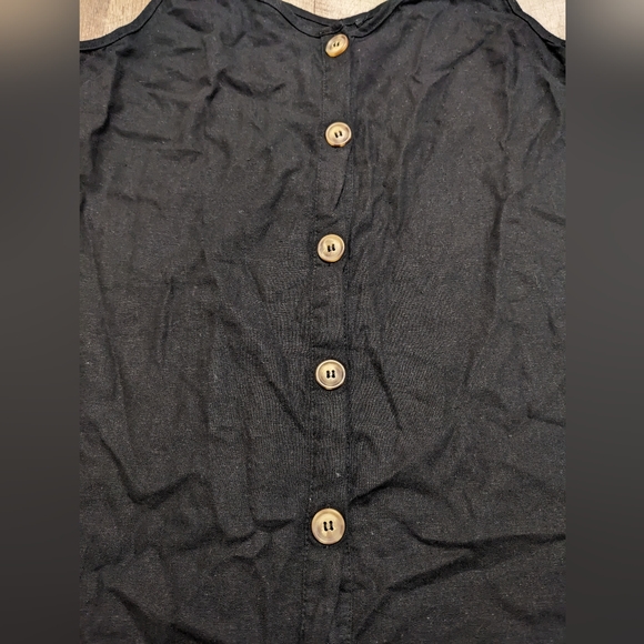 Cotton On Black Linen Blend Dress Spaghetti Strap - Picture 8 of 12